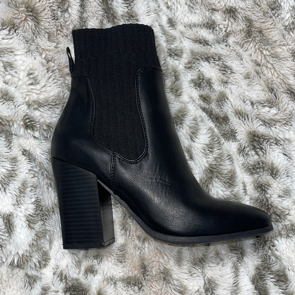 Black booties around 3.5 inches